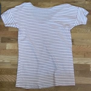 Open-backed stripes t-shirt dress